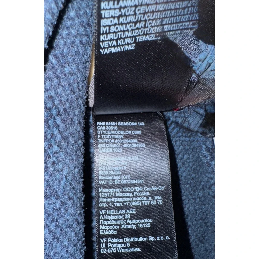 The North‎ Face Mens Fleece Jacket Full Zip Blue Gray Size S/P Soft Outdoors